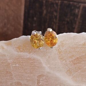 925 Gold Topaz Earrings